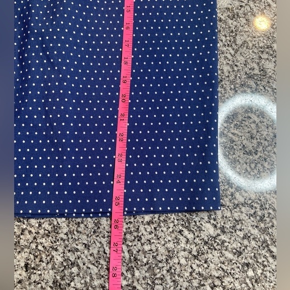 New York Clothing Company pull on Pencil Skirt Blue White polkadots Sz large - Picture 8 of 11